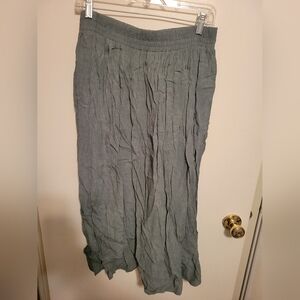 Lightweight Grayish-Green Maxi Skirt